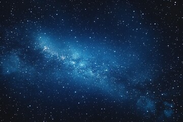 Fototapeta premium Starry sky background, blue night sky full of stars, glowing stars in the dark space, starry background, dark night, stars in the distance, starlight, dark background with a blue glow, night sky. 