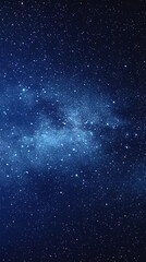 Obraz premium Starry sky background, blue night sky full of stars, glowing stars in the dark space, starry background, dark night, stars in the distance, starlight, dark background with a blue glow, night sky. 