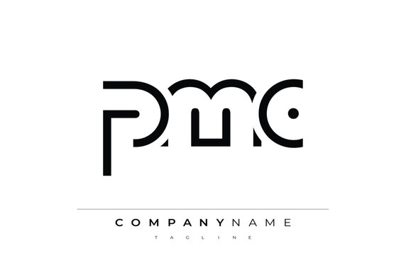 PMC abstract letter logo design. Modern Business Logo Design With Abstract Typography and Contemporary Style