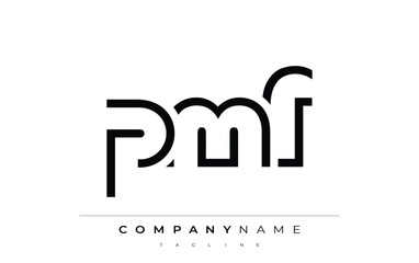 PMF abstract letter logo design. Modern Business Logo Design With Abstract Typography and Contemporary Style