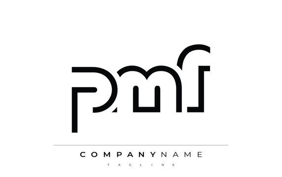 PMF abstract letter logo design. Modern Business Logo Design With Abstract Typography and Contemporary Style