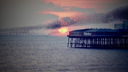 North Pier sunset in Blackpool