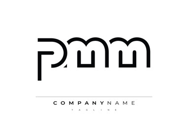 PMM abstract letter logo design. Modern Business Logo Design With Abstract Typography and Contemporary Style