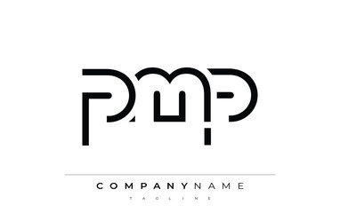 PMP abstract letter logo design. Modern Business Logo Design With Abstract Typography and Contemporary Style