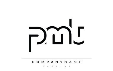 PMT abstract letter logo design. Modern Business Logo Design With Abstract Typography and Contemporary Style