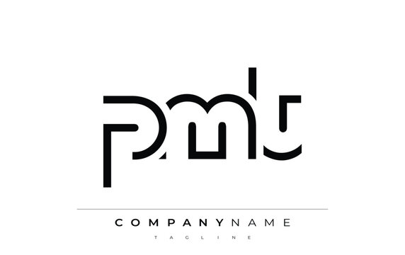 PMT abstract letter logo design. Modern Business Logo Design With Abstract Typography and Contemporary Style
