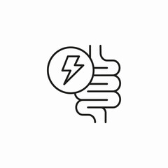 gut energy digestion icon sign vector