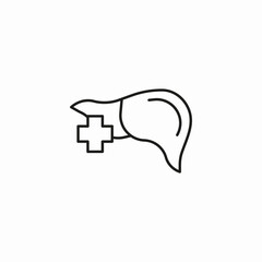 Fototapeta premium liver medical cross icon sign vector