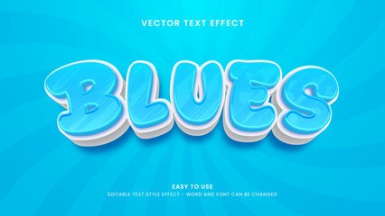 blues editable text effect
