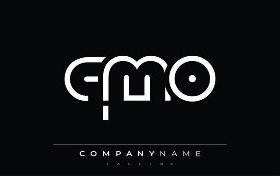 QMO abstract letter logo design. Modern Business Logo Design With Abstract Typography and Contemporary Style