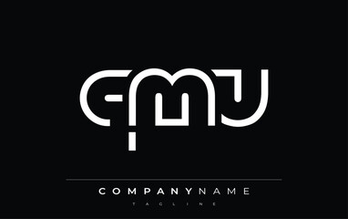 QMU abstract letter logo design. Modern Business Logo Design With Abstract Typography and Contemporary Style