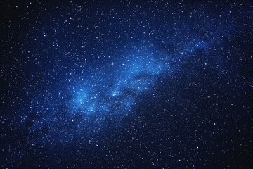 Starry sky background, blue night sky full of stars, glowing stars in the dark space, starry background, dark night, stars in the distance, starlight, dark background with a blue glow, night sky.	
