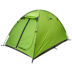 Green tent isolated on transparent background  
