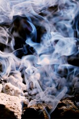 smoke on black background