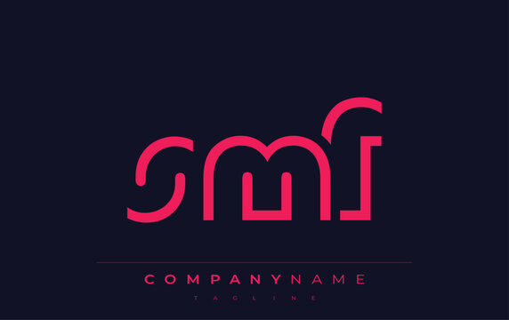 SMF abstract letter logo design. Modern Business Logo Design With Abstract Typography and Contemporary Style