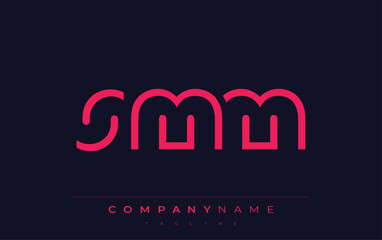 SMM abstract letter logo design. Modern Business Logo Design With Abstract Typography and Contemporary Style