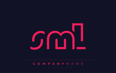 SML abstract letter logo design. Modern Business Logo Design With Abstract Typography and Contemporary Style