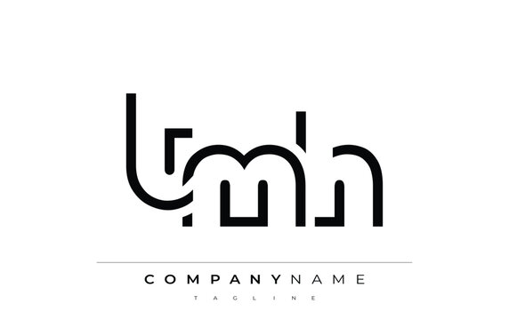 TMH abstract letter logo design. Modern Business Logo Design With Abstract Typography and Contemporary Style