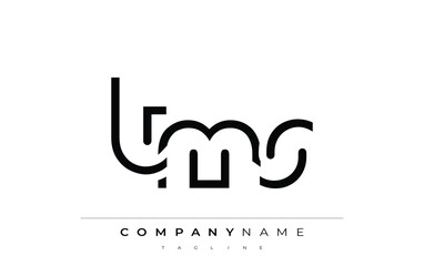 TMS abstract letter logo design. Modern Business Logo Design With Abstract Typography and Contemporary Style