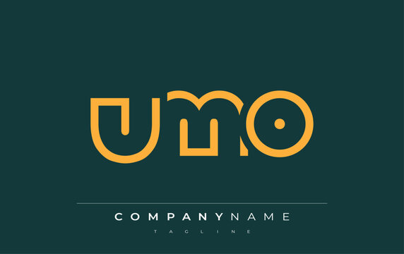 UMO abstract letter logo design. Modern Business Logo Design With Abstract Typography and Contemporary Style