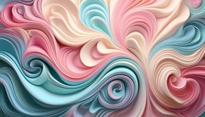 Obraz premium abstract design featuring swirling pastel shapes and patterns