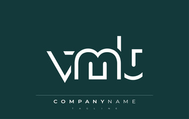 VMT Minimalistic Logo Design Featuring Geometric Shapes and Simple Typography. Abstract letter logo design