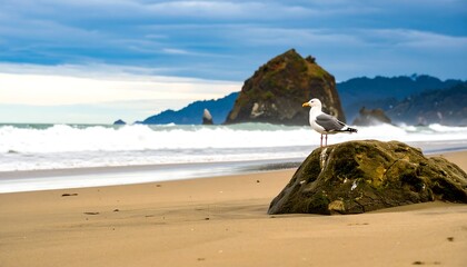 Coastal bird on a rock