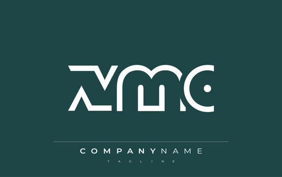 XMC Minimalistic Logo Design Featuring Geometric Shapes and Simple Typography. Abstract letter logo design