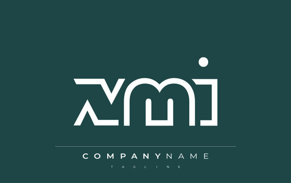 XMI Minimalistic Logo Design Featuring Geometric Shapes and Simple Typography. Abstract letter logo design