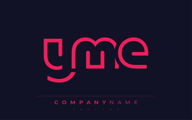 YME Minimalistic Logo Design Featuring Geometric Shapes and Simple Typography. Abstract letter logo design