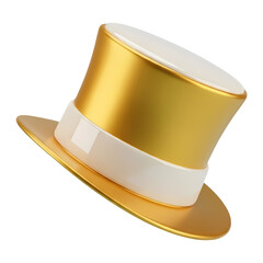 Elegant Gold Top Hat Luxury Celebration Accessory