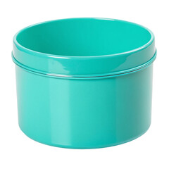 Turquoise color container shipping isolated on transparent background  
