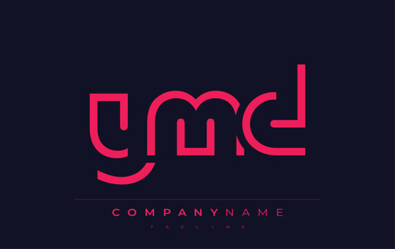 YMD Minimalistic Logo Design Featuring Geometric Shapes and Simple Typography. Abstract letter logo design