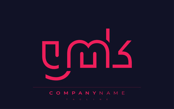 YMK Minimalistic Logo Design Featuring Geometric Shapes and Simple Typography. Abstract letter logo design