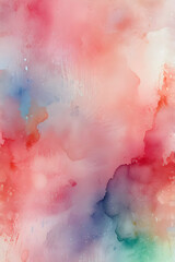 Obraz premium Abstract watercolor texture with a combination of pastel shades of pink, blue, green and red