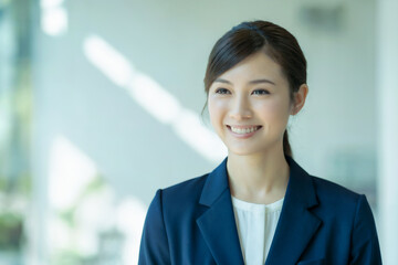笑顔の若い日本人ビジネスウーマン Generative AI