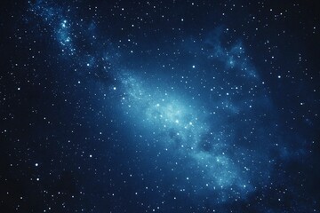 Starry sky background, blue night sky full of stars, glowing stars in the dark space, starry background, dark night, stars in the distance, starlight, dark background with a blue glow, night sky.	
