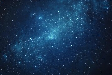 Starry sky background, blue night sky full of stars, glowing stars in the dark space, starry background, dark night, stars in the distance, starlight, dark background with a blue glow, night sky.