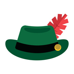 Traditional green hat. Vector