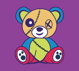 Creepy Zombie Teddy Bear graphics