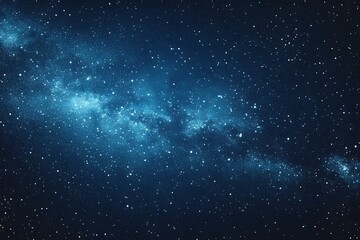 Obraz premium Starry sky background, blue night sky full of stars, glowing stars in the dark space, starry background, dark night, stars in the distance, starlight, dark background with a blue glow, night sky.