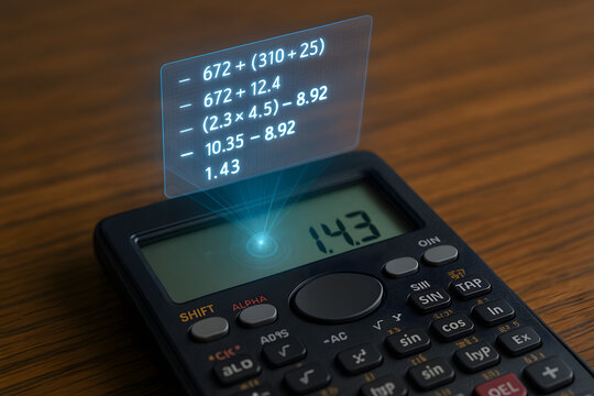 Advanced Calculator With Holographic Display