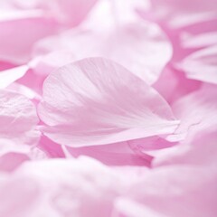 Close Up of Soft Pink Flower Petals with a Delicate and Romantic Light