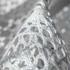 Elegant Close Up of Delicate White Lace Fabric with Intricate Pattern and Texture