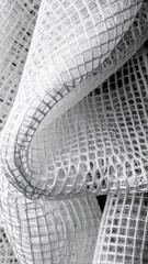 Obraz premium Abstract White Metal Mesh with Grid Pattern Texture Background for Modern Design