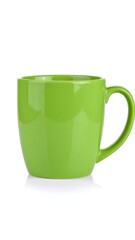 Green ceramic mug
