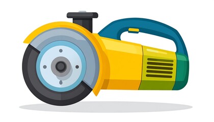 Colorful circular saw illustration