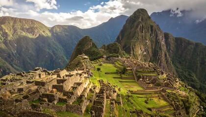 Ancient city nestled in Andes mountains