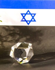 Crystal, flag, shadow