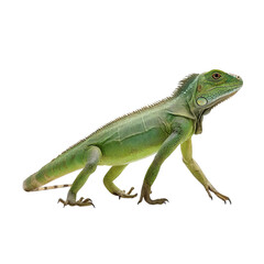 Naklejka premium Png of A vibrant green lizard with intricate scales, capturing the essence of nature in a striking pose.
